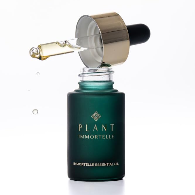 PLANT IMMORTELLE 100% Pure Undiluted Helichrysum Italicum Oil for Skin and Face - Natural, Certified Organic Oil - Anti Aging & Anti Wrinkles Treatment - Wild Grown on the Mediterranean Coast