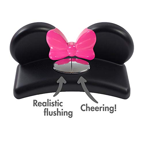 The First Years Disney Minnie Mouse Potty Training Toilet and Toddler Toilet Seat - Toilet Training Potty with Fun Flushing and Cheering Sounds,Pink