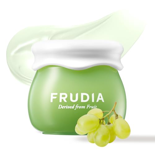 FRUDIA Green Grape Pore Control Face Cream, Vegan Korean Face Moisturizer w/81% Green Grape Extract, Tannin Pore Complex & Anti Sebum P for Pore Minimizing (0.35 fl oz)