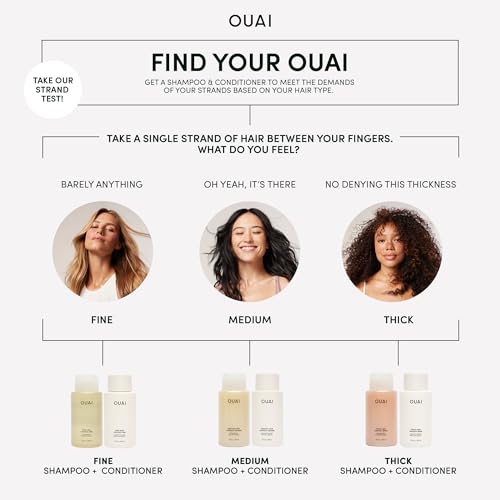 OUAI Thick Hair Mask - Hair Treatment Masque with Almond Oil, Olive Oil, & Hydrolyzed Keratin to Restore Damaged Hair - Phthalate & Paraben Free Hair Masque (8 fl oz)