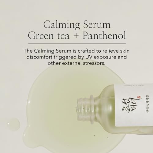 Beauty of Joseon Calming Serum Green Tea Panthenol Soothing, Moisturizing Sensitive, Acne-Prone, UV Irritated Skin, Daily Korean Skin Care for Men and Women, 30ml 1 fl.oz