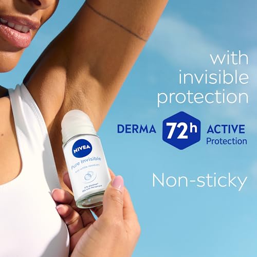 Nivea Pure Invisible 48h Antiperspirant Roll-on Deodorant 50ml 1.7 Oz