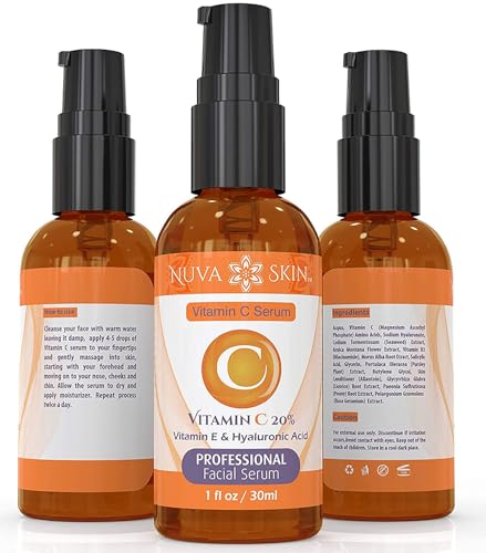 Vitamin C Serum for Face - Face Serum Vitamin C and Hyaluronic Acid, Anti Aging serum, Brightening Serum, Brightening Face Serum with Vitamin C Oil, Facial Serum for Collagen Production & Reduced Acne