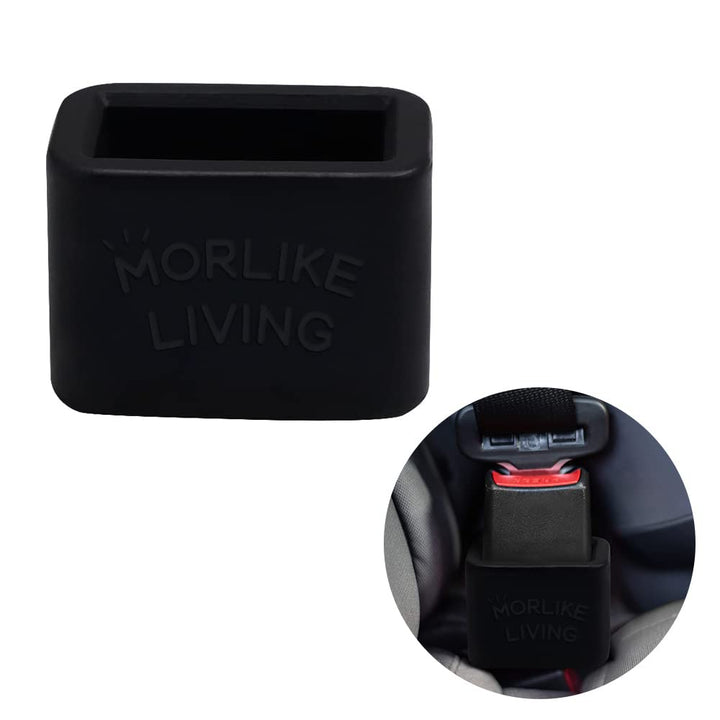 Morlike Silicone Belt Buckle Holder Booster (Black-1 Pack)