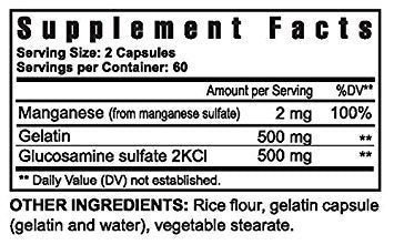 Ultimate Gluco-Gel - Glucosamine & Collagen for Joints Tendons & Bones - 120 caps