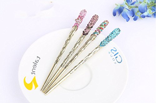 purple : 2pieces High Quality,5 Colors Rhinestone Crystal Antique Hair Sticks, Hairpin,chopsticks,hair Accessory,Wedding Hair Jewelry (purple)