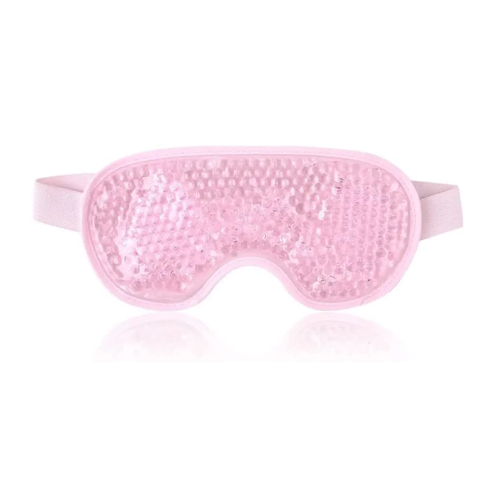 Reusable Eye Mask with Gel Beads for Hot Cold Therapy, Flexible and Non Toxic Cold Face Eye Mask for Swollen Eyes,Dry Eyes and Headache Relief