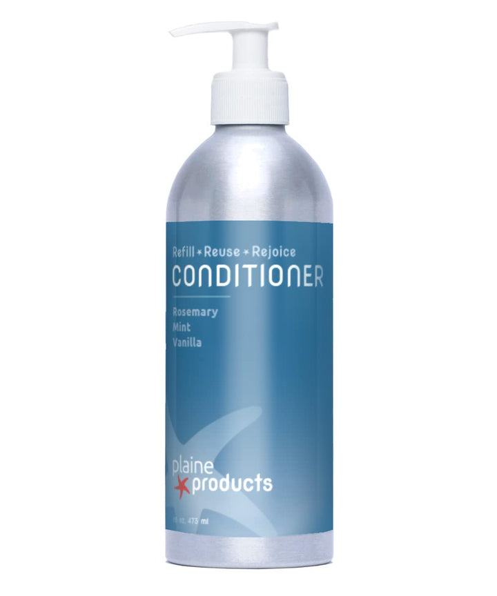 Eco-Friendly Conditioner - Rosemary, Mint, Vanilla - Sulfate Free, 16oz (Refillable Bottle with Pump)