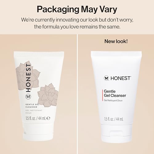 Honest Beauty Mini Gentle Gel Daily Face Cleanser | Calms, Refreshes, + Hydrates | Vegan + Safe for Sensitive Skin | Travel Size, 1.5 fl oz