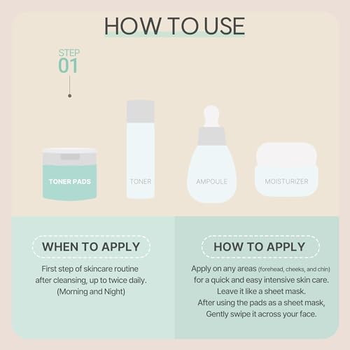 Cica Bakuchiol Calming Pad | Korean Skincare Toner Pad (150ml/5.07 fl.oz.)