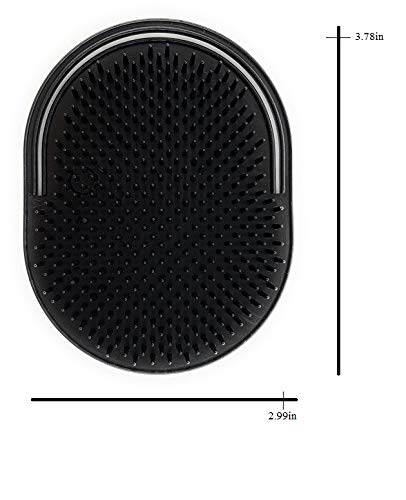G.B.S Pocket Palm Brush, Portable Styling Comb, Massager for Men, Women and Pets Grooming Brush, Black, Pack of 12 Made in U.S.A
