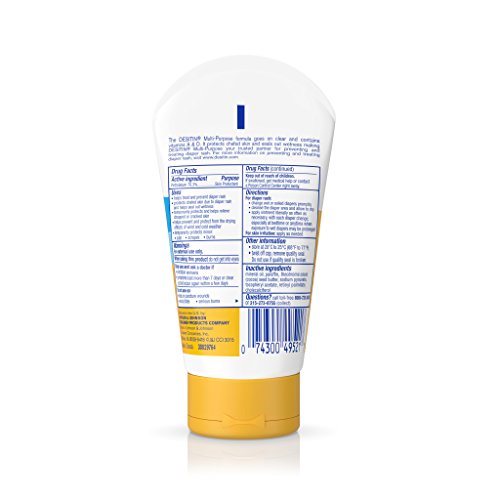 Desitin Skin Protectant and Diaper Rash Ointment Multi-Purpose with Vitamins A & D, Travel Size, 3.5. Oz Tube