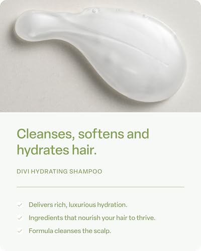 divi Hydrating Shampoo for Women and Men - Gently Cleanses and Removes Scalp Buildup - Hydrates, Strengthens, and Nourishes Hair - Vegan, Cruelty-Free, Paraben-Free, 12 Fl Oz