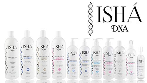 ISHA DNA Keratin Treatment System Conditioner - Sulfate and Parabens Free - Perfect for Keratin Treated Hair - Infused with Coconut Oil - For All Hair Types. (16 Fl Oz.)