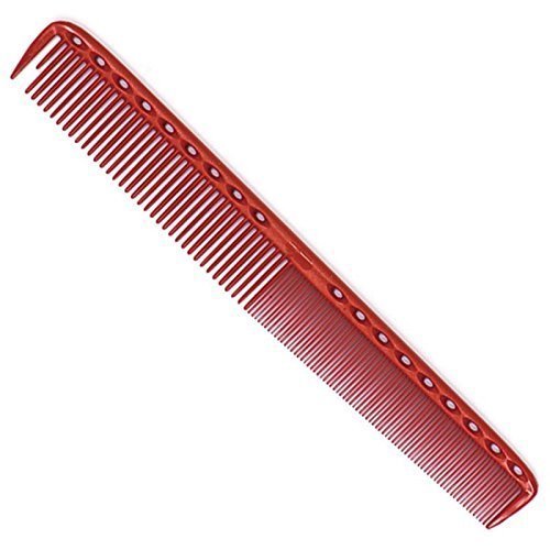 Ys Park 335 Extra Long Fine Cutting Comb 8.5 In Transparent Ruby Red