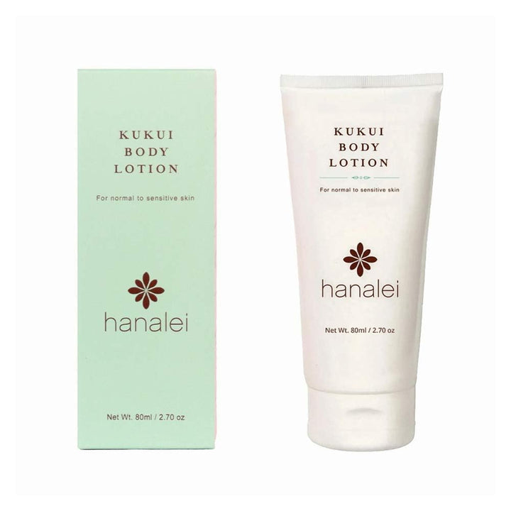 Hanalei Cruelty-Free Kukui Oil Body Lotion – Paraben-Free, Dye-Free Moisturizer with Kukui Nut Oil, Shea Butter & Jojoba Oil for Hydrated, Soft, Nourished Skin – Travel-Friendly Size 80 ml