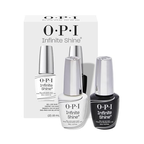 OPI Infinite Shine 2PC Base Coat Top Coat Duo Pack | Long Wear Nail Polish Value Set | Protects Nails & High Shine Gloss
