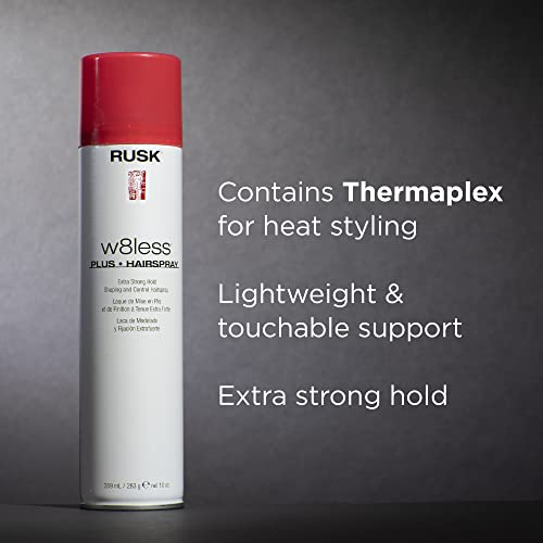 RUSK Designer Collection W8less Plus Extra Strong Hold Shaping and Control Hairspray