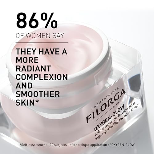 Filorga Oxygen-Glow Super-Perfecting Radiance Daily Skin Cream, Hydrating Treatment with a Moisturizing Boost of Hyaluronic Acid and Detoxifying Enzymes for a Flawless, Wrinkle Free Face, 1.69 fl. oz.