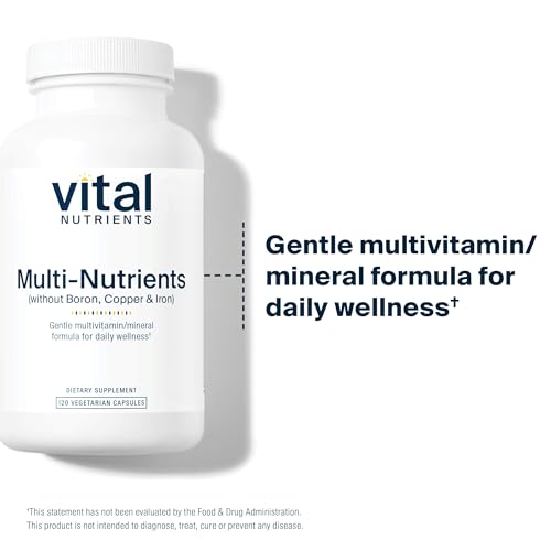 Vital Nutrients Multi-Nutrients 5 Ultra Antioxidant Formula | Boron, Copper, and Iron Free | Vegetarian Daily Multivitamin and Mineral | Gluten, Dairy, Soy Free | Non-GMO | 120 Capsules