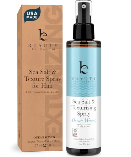 Sea Salt Spray for Textured Beach Waves & Volume - USA Made with Organic Ingredients, Texturing & Volumizing Spray for Fine Hair for Men & Women