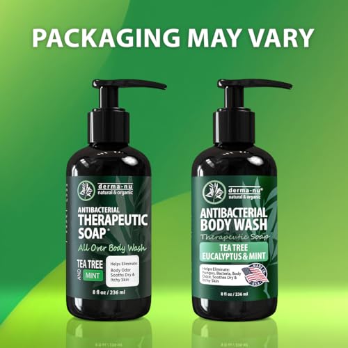Antibacterial Body Wash - Antibacterial Soap And Tea Tree Body Wash For Jock Itch, Athletes Foot, Eczema And Back Acne - Anti Bacterial Body Soap For Men And Women Safe For All Skin Types - 8 Oz