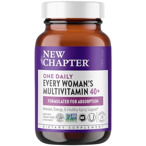 New Chapter Women's Multivitamin, Every Woman's One Daily 40+, Fermented with Probiotics + Vitamin D3 + B Vitamins + Organic Non-GMO Ingredients - 24 Count