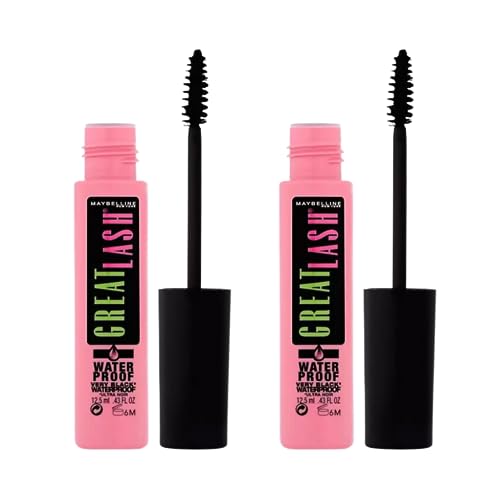 Maybelline Great Lash Waterproof Mascara - Very Black - 2 Pack