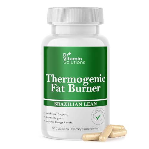 Dr Vitamins Thermogenic Fat Burner for Women and Men - Appetite Suppressant for Weight Loss - Includes Green Tea Extracts for Bloat Relief - Metabolism Booster - 30 Weight Loss Pills