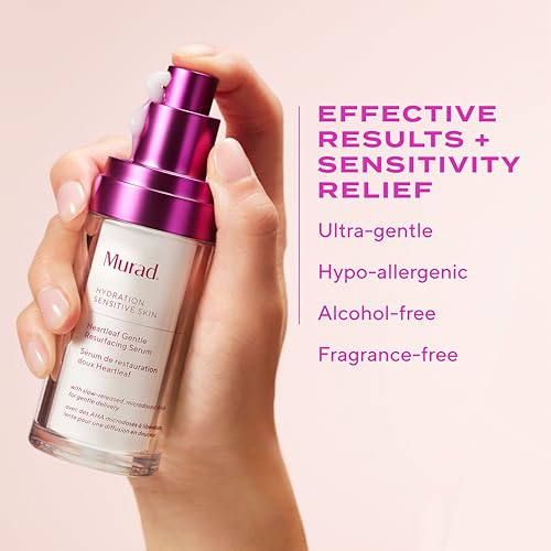 Murad Heartleaf Gentle Resurfacing Serum for Sensitive Skin - Microdosed Glycolid Acid and AHA to Polish and Resurface Skin to Improve Radiance and Smooth Fine Lines - 1.0 Fl Oz