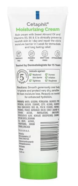 Cetaphil, Moisturizing Cream, Fragrance Free, 3 oz (85 g)