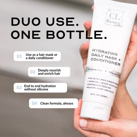 The Cleanest Lab Hair Mask Conditioner Dry Hair. Colored + Damaged + Bleach Hair Repair Treatment. Curly/Straight + Thin & Fine Hair Natural Strengthening. Moisturizing for Health & Volume 8 Fl. Oz.