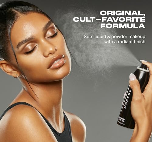 Morphe Continuous Setting Mist - Micro-Fine Makeup Setting Spray with a Natural Radiant Finish - Helps Makeup Resist Caking or Fading & Increases Wear of Foundation (2.8 fl oz)