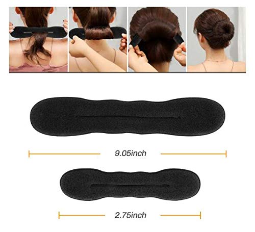 erioctry Set of 20 Donut Bun Maker Fashion Hair Design Styling Accessory Maker Pads Hairpins Hairabands Clips Donut Maker Hair Braiding Tool Kit for Ladies Girls DIY Magic Hair Twist Styling Set