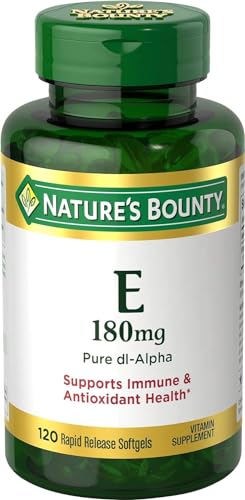 Nature's Bounty Vitamin E 400 IU Softgels Pure DL-Alpha 120 Soft Gels (Pack of 2)
