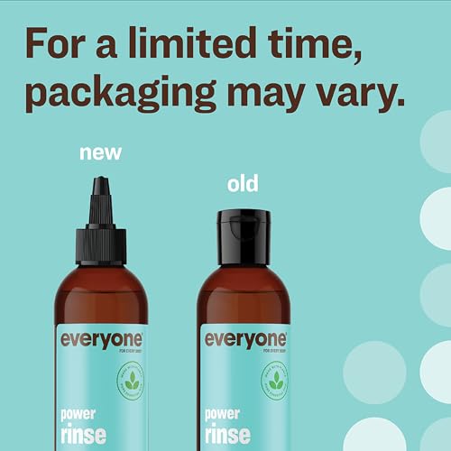 Everyone Hair Care Power Rinse - Peppermint & Tea Tree, 8 fl oz Bottle, Scalp Cleanser & Detox Treatment for Build Up, Color Safe, Sulfate Free & Paraben Free
