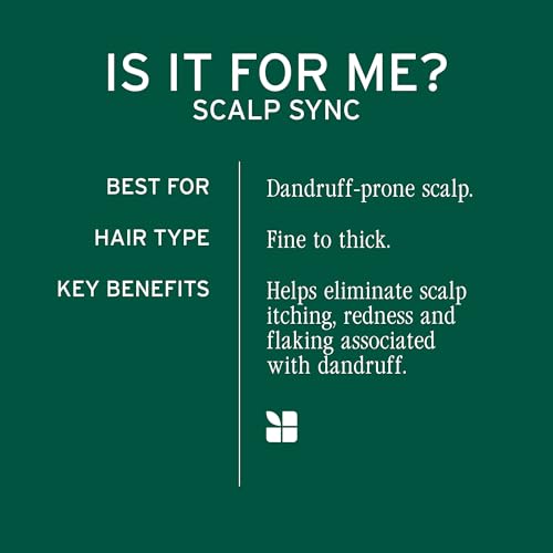 Biolage Scalp Sync Anti-Dandruff Shampoo - Controls Dandruff & Deeply Cleanses, With Zinc Pyrithione, Vegan & Cruelty-Free, 16.9 Fl Oz, Packaging may vary