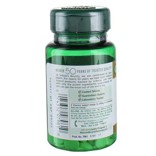 Nature's Bounty Energy Health Biotin Coated Tablets, 1000 mcg, 100 Ct (1 Pack)