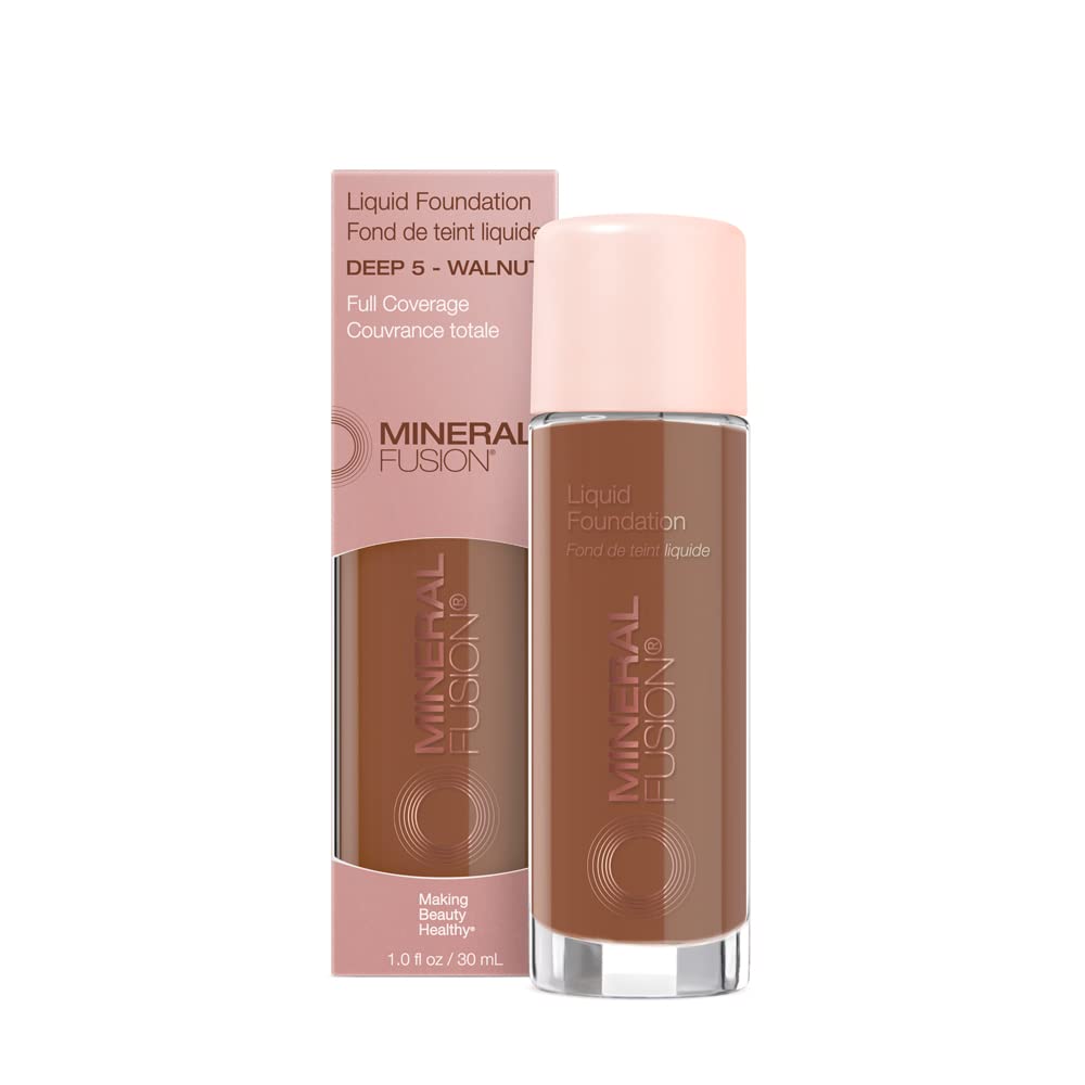 Mineral Fusion Liquid Foundation, Deep 5, 1 Fl Ounce