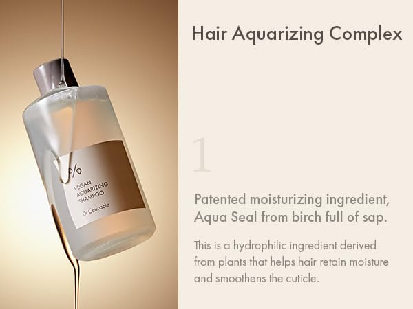 leegeehaam Dr.Ceuracle Vegan Aquarizing Shampoo for Dry Hair - Daily Moisturizing Hair Care with Aqua Seal, Hyaluronic Acid, Cypress Tree, Paraben & Silicone-Free