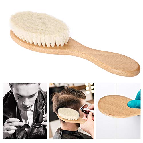Wooden Hair Cleaning Brush,Hair Brush Soft Goat Hair Oil Head Brush Hairbrush,Hair Styling Carving Cleaning Brush for Men Women