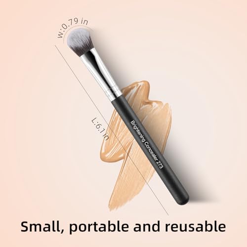 MOGILAN Concealer Brush Under Eye Kitten Paw Makeup Brush Soft Synthetic Bristles for Liquid Cream Powder Eye Concealer Eyeshadow Blending,Covers Blemishes,Imperfections & Dark Circles Face Brush 273