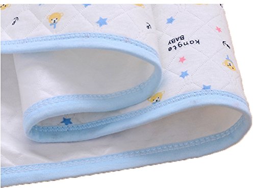 3pcs Pack Monvecle Baby Infant Cotton Waterproof Changing Pads Washable Resuable Diapers Liners Mats (3 Colors Pack-28x20)