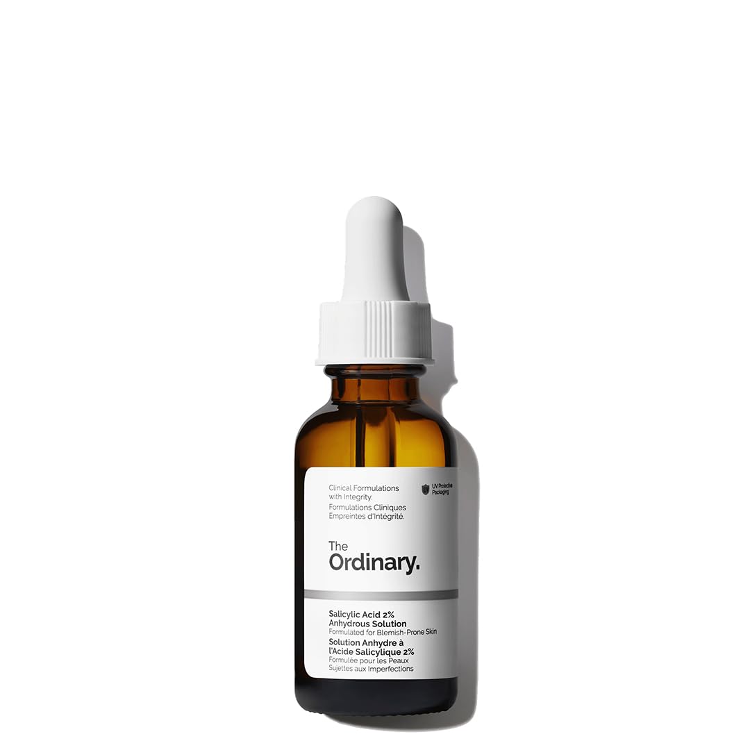 The Ordinary Salicylic Acid 2% Anhydrous Solution, Gentle Exfoliating Serum for Blemish-Prone Skin and Uneven Texture, 1 Fl Oz