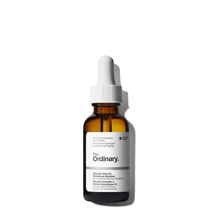 The Ordinary Salicylic Acid 2% Anhydrous Solution, Gentle Exfoliating Serum for Blemish-Prone Skin and Uneven Texture, 1 Fl Oz