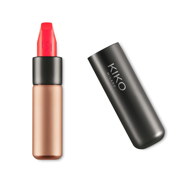 KIKO MILANO - Velvet Passion Matte Lipstick Creamy Matte Lip Stick| Long Lasting Lipstick| Color Coral 330 NEW | Av. in 5 Colors | Professional Makeup Lipstick | Made in Italy