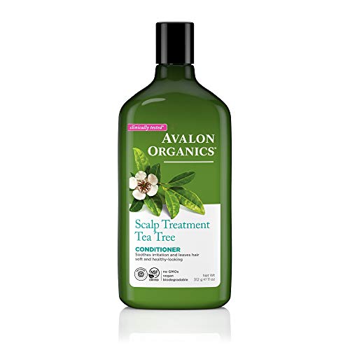 Avalon Organics Scalp Treatment Tea Tree Conditioner, Encourages Scalp Well-Being and Leaves Hair Soft, 11 Fluid Ounces