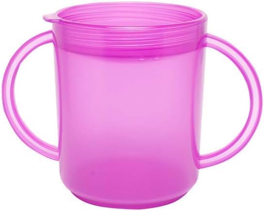 TalkTools Recessed Lid Cup with Handles - 2 Lids Included for Cup or Straw Drinking - Speech Therapy Tool