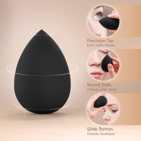 Premium Beauty Sponge Makeup Blender for Powder, Concealer and Foundation Applicator - Make Up Sponge for Cosmetic Blending