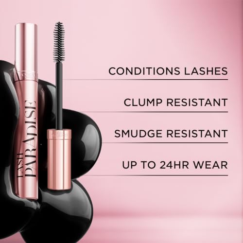 L'Oreal Paris Makeup Voluminous Lash Paradise Mascara, Voluptuous Volume, Intense Length, Feathery Soft Full Lashes, No Flaking, No Smudging, No Clumping, Mystic Black, 0.28 Fl Oz (Pack of 1)